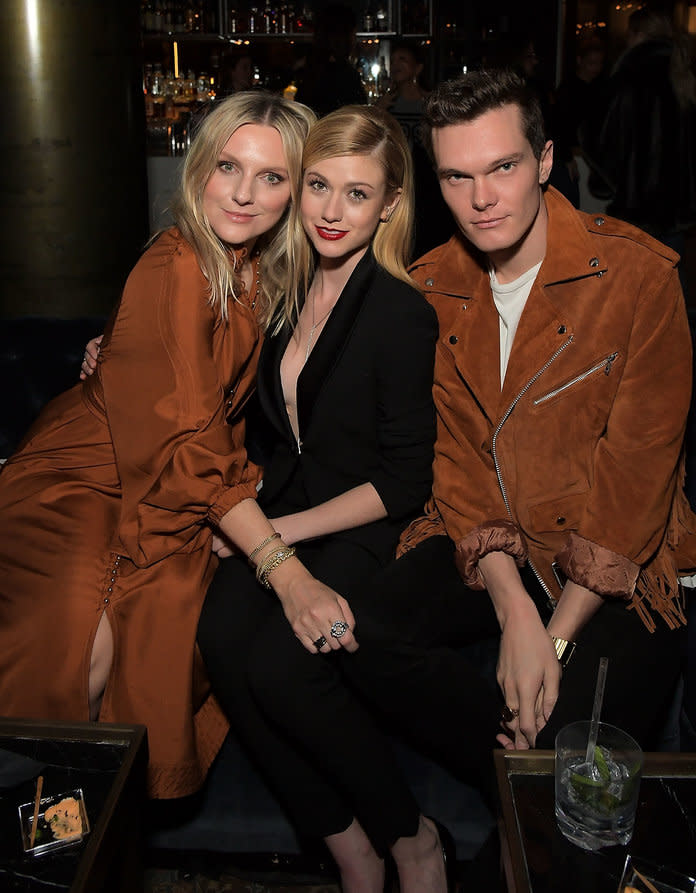 WEST HOLLYWOOD, CA - FEBRUARY 08: Editor in Chief of InStyle Laura Brown, Katherine McNamara and Luke Baines attend InStyle and Motown Records Badass Women Event hosted by Ethiopia Habtemariam and Laura Brown on February 8, 2019 in Los Angeles, sponsored by Fiji Water, Lyft and John Hardy. at Hyde Lounge on February 8, 2019 in West Hollywood, California. (Photo by Charley Gallay/Getty Images for InStyle) | Charley Gallay/Getty Images