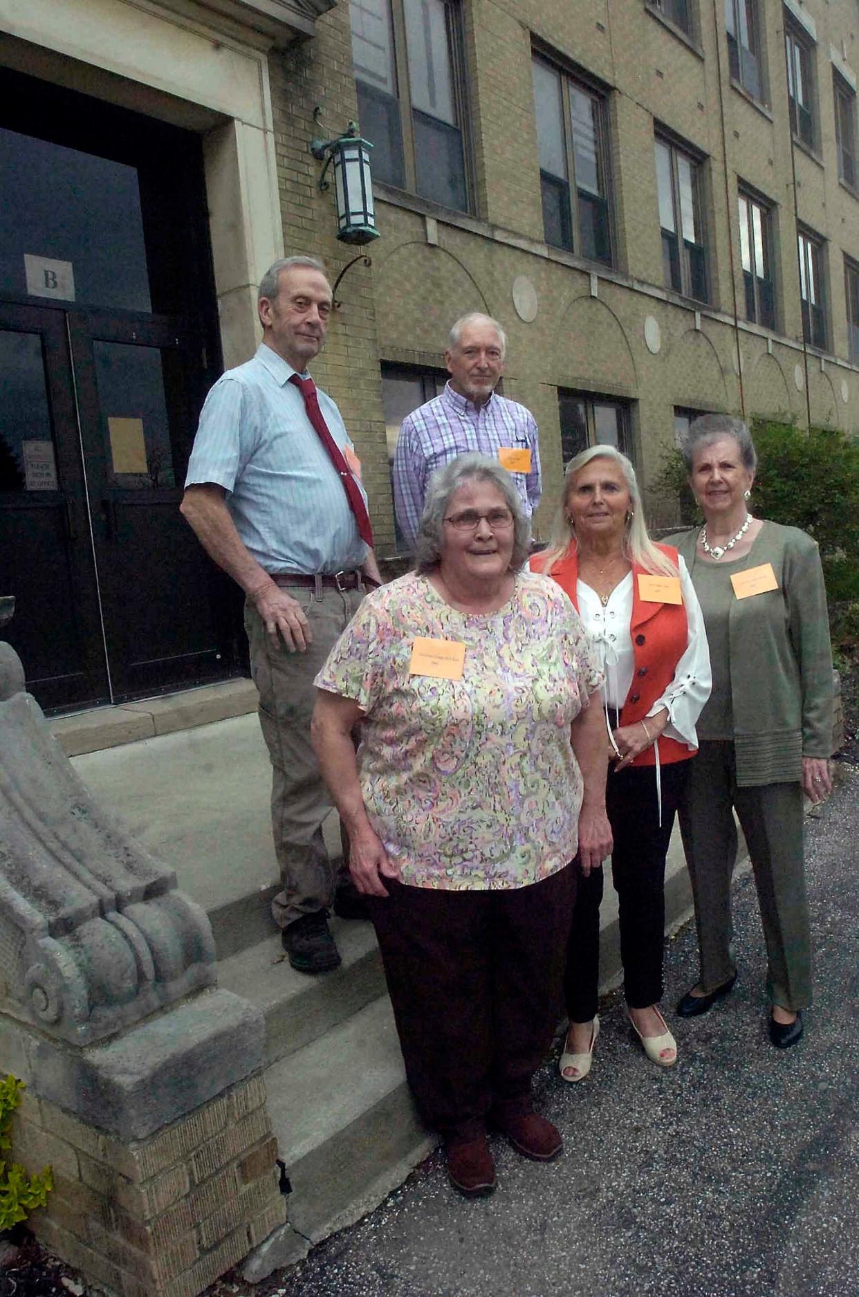 Special recognition was given to the Hayesville High School class of 1963 when alumni met for the annual banquet. Members of the class at the reunion were Pat McClure, front left, Niki Mott Jones, Norma Moore Russell; Ron Patterson, back left, and Steve Landis.