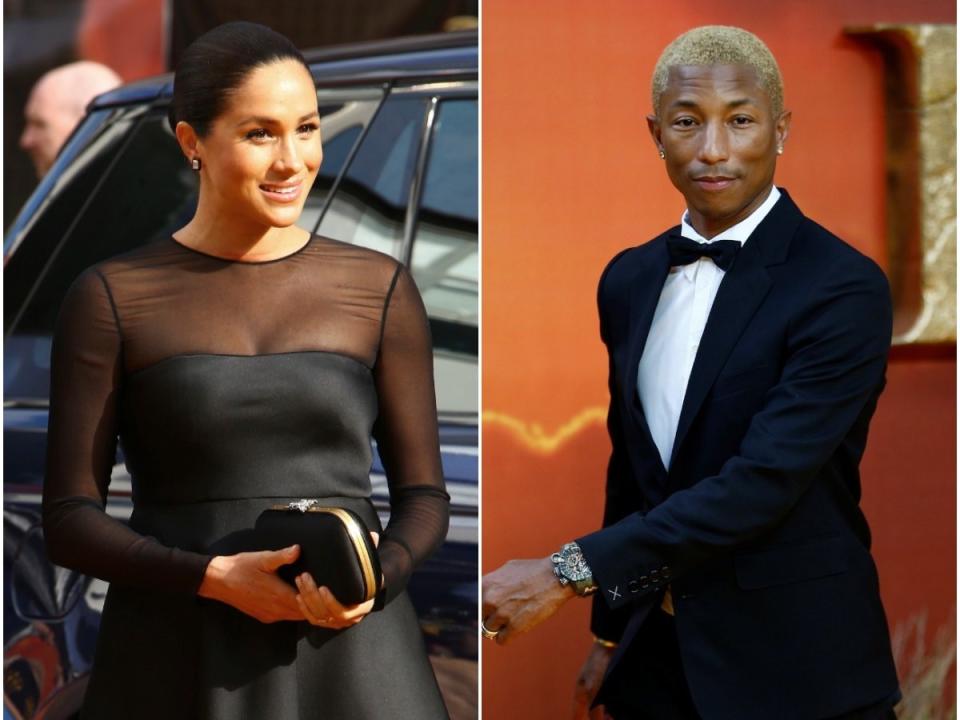 Meghan Markle and Pharrell 