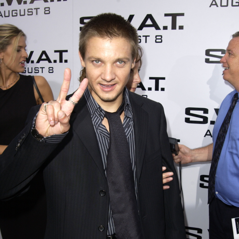 Jeremy Renner at the premiere for S.W.A.T. at Mann Village Theatre Westwood California 2003