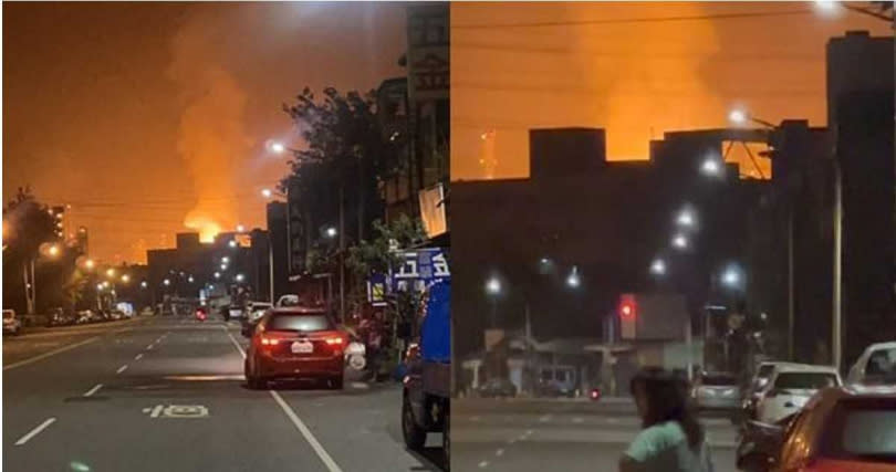 中油大林煉油廠因不明原因起火。