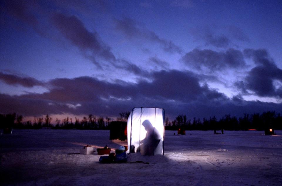 The ice fishing on Presque Isle Bay ended almost as soon as it began.