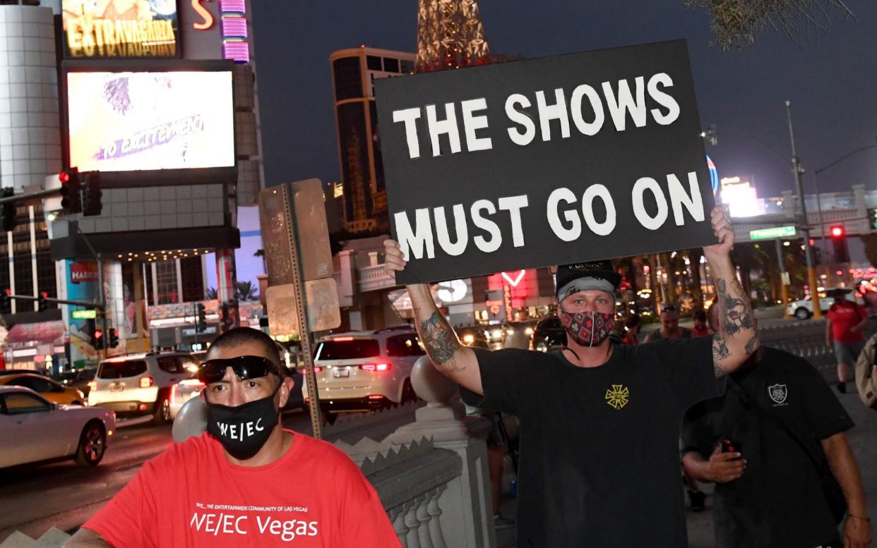 Las Vegas protesters  - Ethan Miller/Getty Images