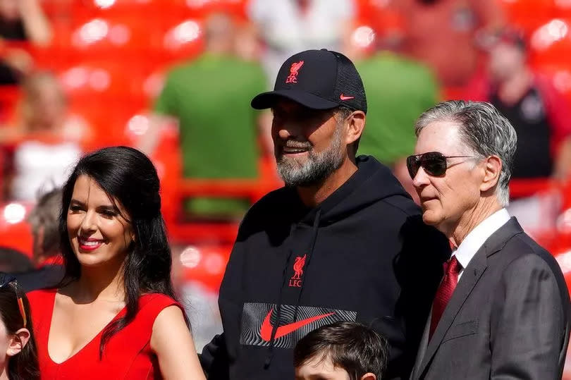 Liverpool owner John Henry and his wife Linda Pizzuti Henry with Jurgen Klopp