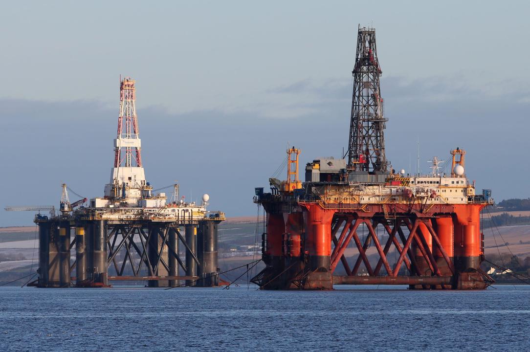 File photo dated 15/02/16 of an oil platform standing amongst other rigs that have been left in the Cromarty Firth near Invergordon in the Highlands of Scotland. MSPs are demanding the Scottish Government provide clarity over the future of a fund set up to help the north east refocus its economy on greener alternatives to oil and gas. Issue date: Monday March 25, 2024.