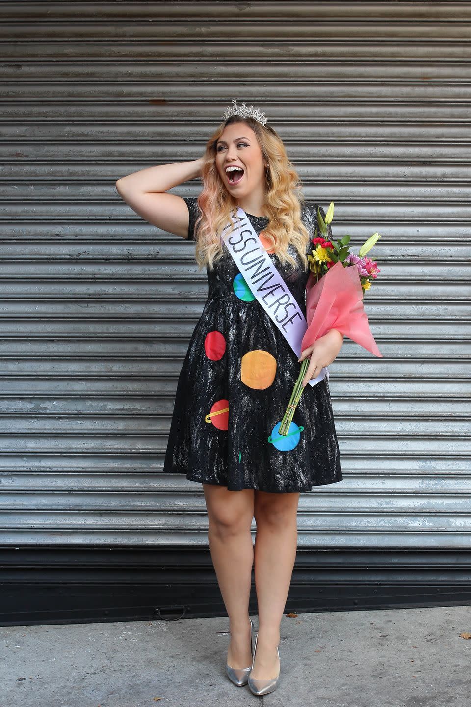 <p>Since your puns are out of this world (sorry, we had to), make your pageant dreams a reality with this cosmic-inspired costume, complete with a sparkly tiara and personalized sash. </p><p><em><a href="http://livingaftermidnite.com/2017/10/best-friend-halloween-costumes.html" rel="nofollow noopener" target="_blank" data-ylk="slk:Get the tutorial at Living After Midnite »;elm:context_link;itc:0;sec:content-canvas" class="link ">Get the tutorial at Living After Midnite »</a></em></p>