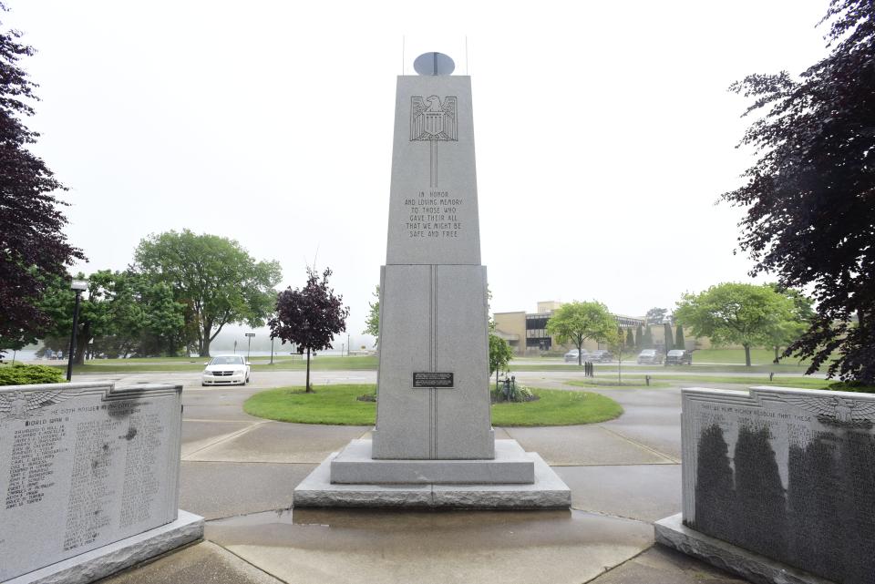 The Grand Army of the Republic Memorial at Pine Grove Park in Port Huron on Friday, May 27, 2022. Seven fallen hero names will be added to the memorial following the Memorial Day Parade on Monday.