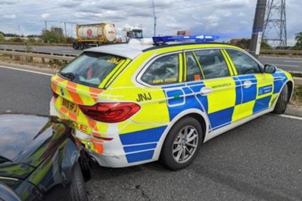 mercedes police car