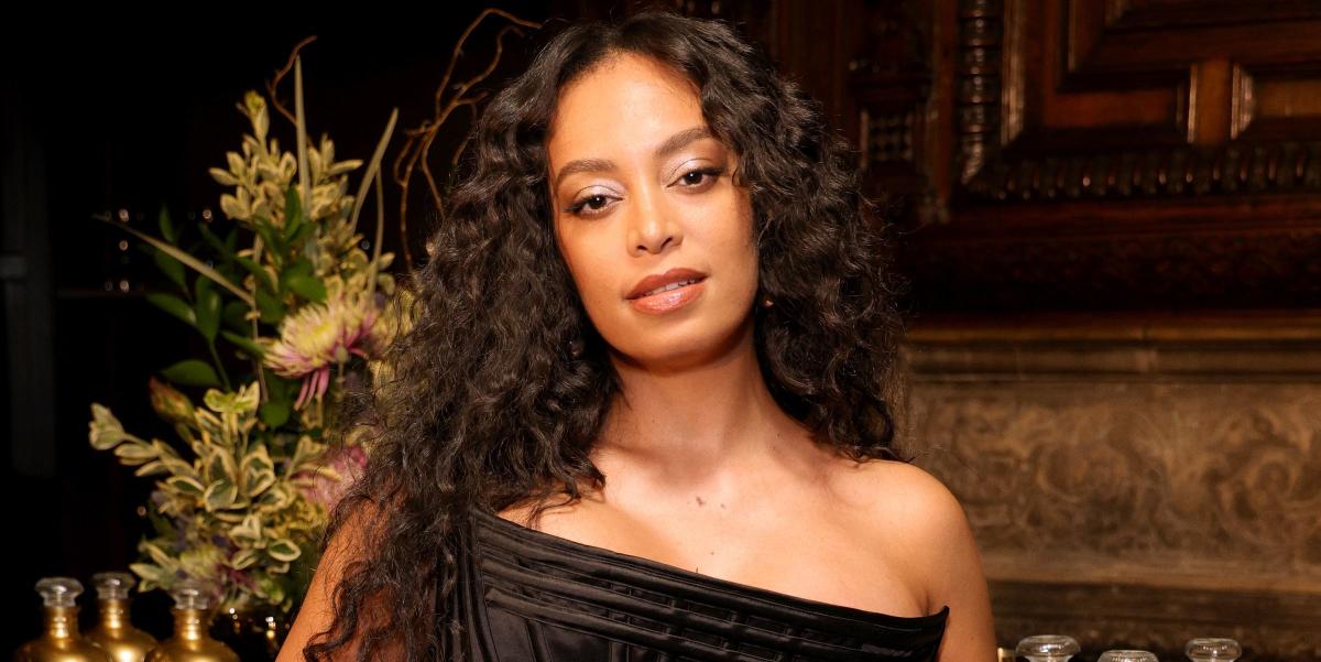 Solange Embodies Elegance in a Sleek Corset Gown