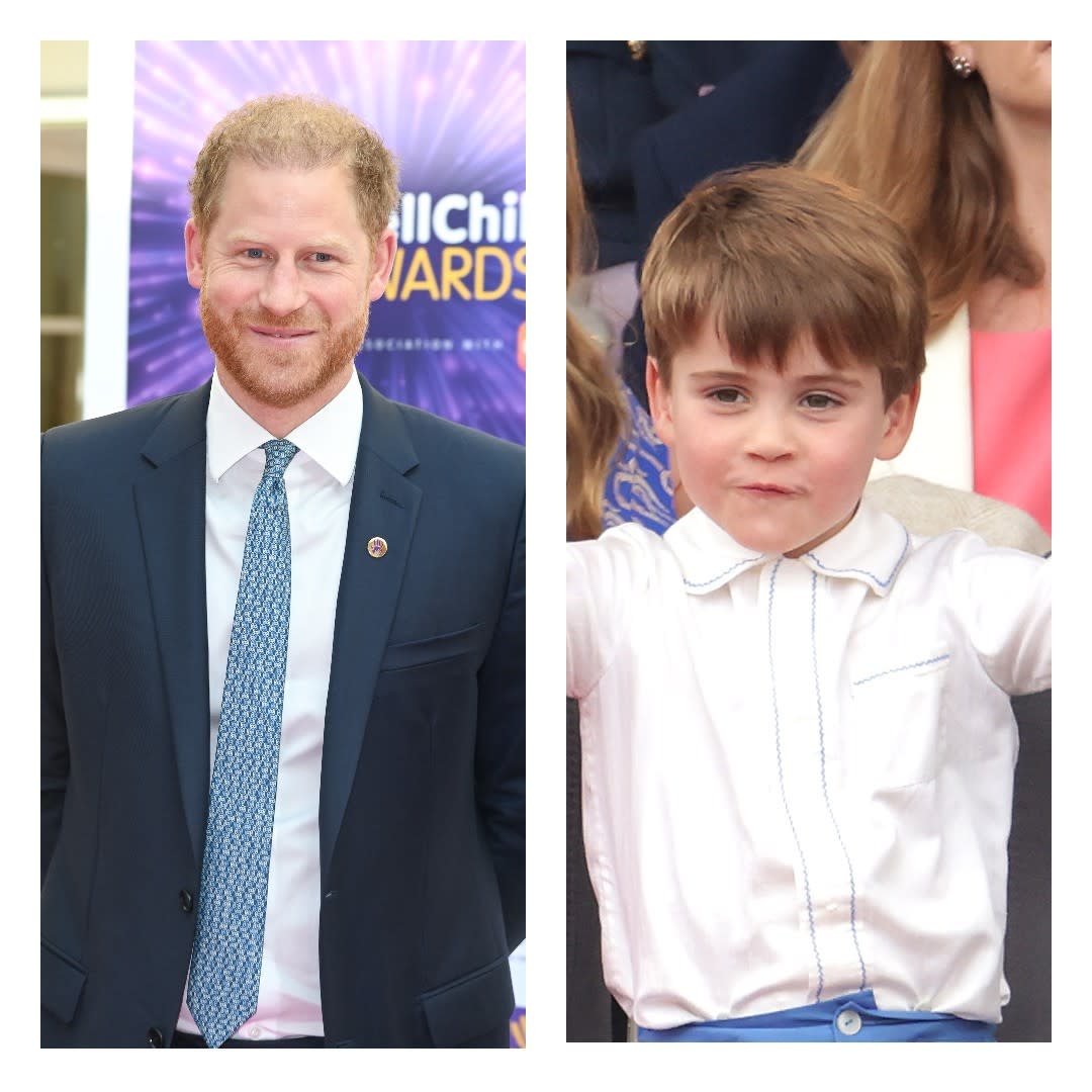  Prince Harry and Prince Louis. 