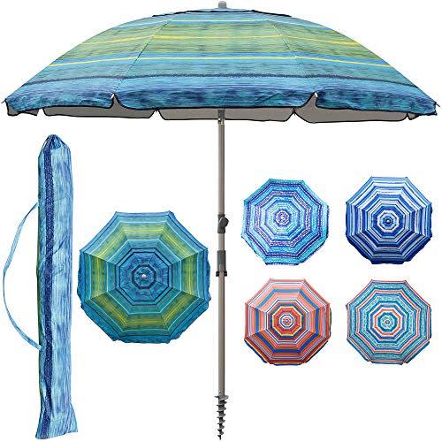 2) Portable Beach Umbrella with Sand Anchor