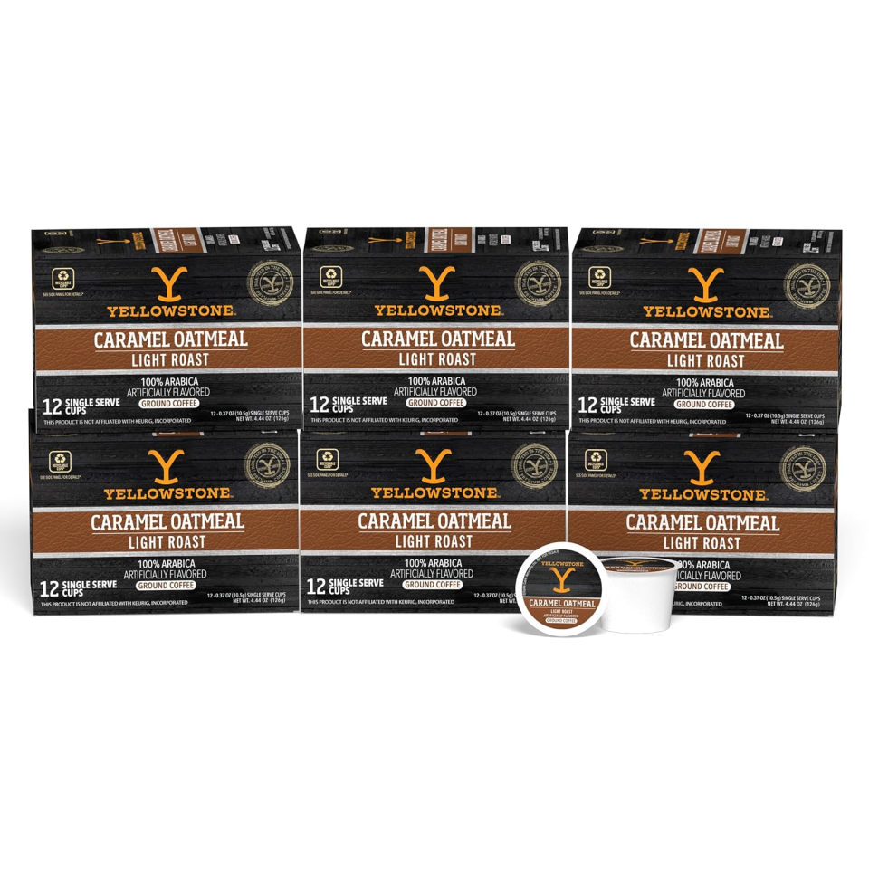 Yellowstone Caramel Oatmeal Light Roast Coffee K-Cup