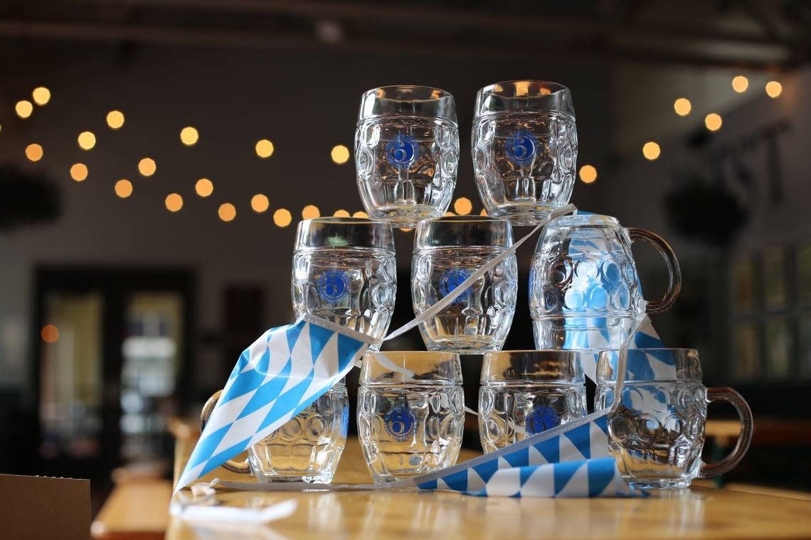 During Oktoberfest at West Sixth Brewing, 1/2-liter steins will be available for beer and you can keep.