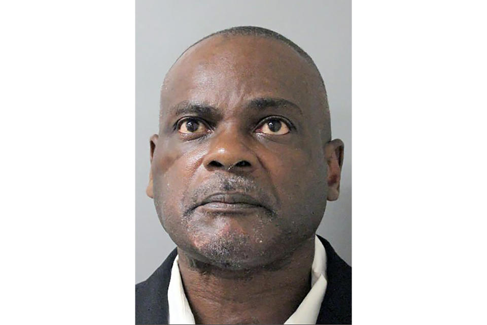 FILE - This undated booking photo provided by the Houston Police Department shows Gerald Goines. Attorneys for Goines, the former Houston police officer charged with murder in a deadly 2019 drug raid, decried Wednesday, Feb. 1, 2023, the publicity the case has generated and also suggested newly discovered evidence could cast doubt on claims by prosecutors that the couple was unfairly targeted by authorities. (Houston Police Department via AP, File)