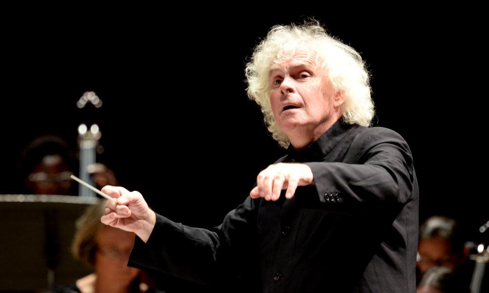 Simon Rattle conducts the London Symphony Orchestra.