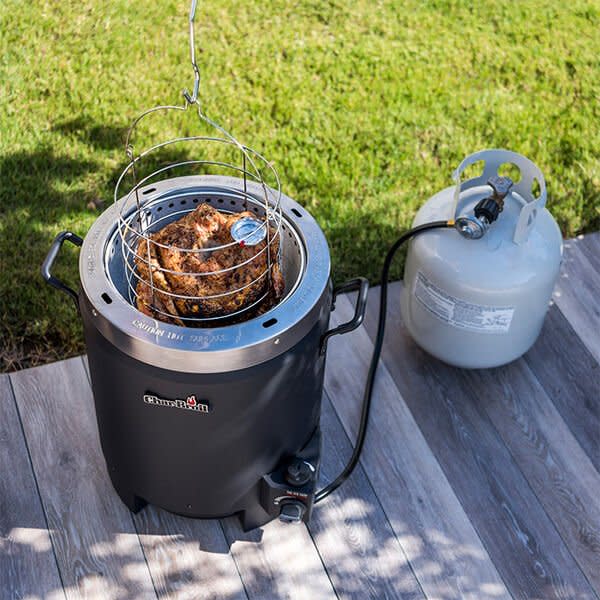 <p><a href="https://go.redirectingat.com?id=74968X1596630&url=https%3A%2F%2Fwww.campingworld.com%2Fbig-easy-oil-less-turkey-fryer-125113.html%3Fgclid%3DCjwKCAjwx8iIBhBwEiwA2quaq9zqgCgbXOqMPdqFcncMvPdDyHzx3epVFb5UGWNtBcxQymPuE1678BoC5RkQAvD_BwE%26gclsrc%3Daw.ds&sref=https%3A%2F%2Fwww.thepioneerwoman.com%2Ffood-cooking%2Fg37269314%2Fbest-turkey-fryers%2F" rel="nofollow noopener" target="_blank" data-ylk="slk:Shop Now;elm:context_link;itc:0;sec:content-canvas" class="link ">Shop Now</a></p><p>Char-Broil Big Easy Oil-Less Turkey Fryer</p><p>$219.99</p><p>campingworld.com</p>