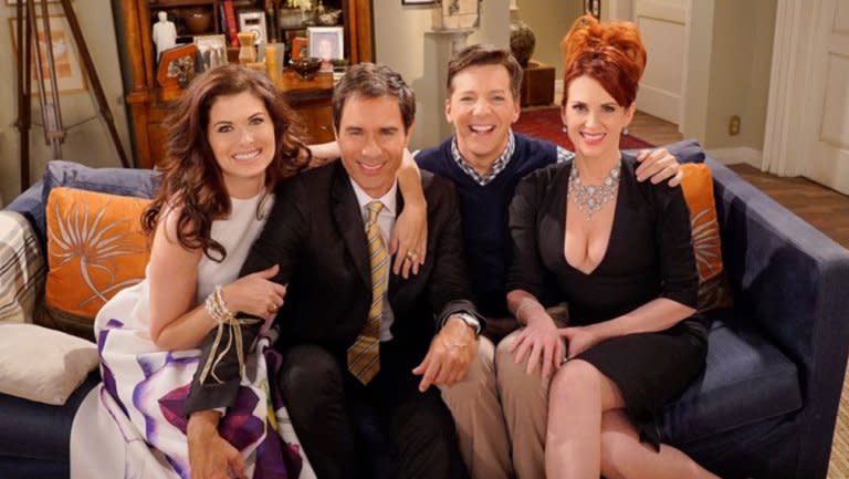 The “Will & Grace” stars put lyrics to their iconic theme song, and it’s catchy AF