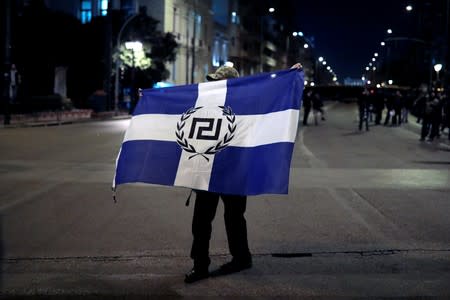 FILE PHOTO: Greece's far-right Golden Dawn party stage a protest against Turkey in Athens