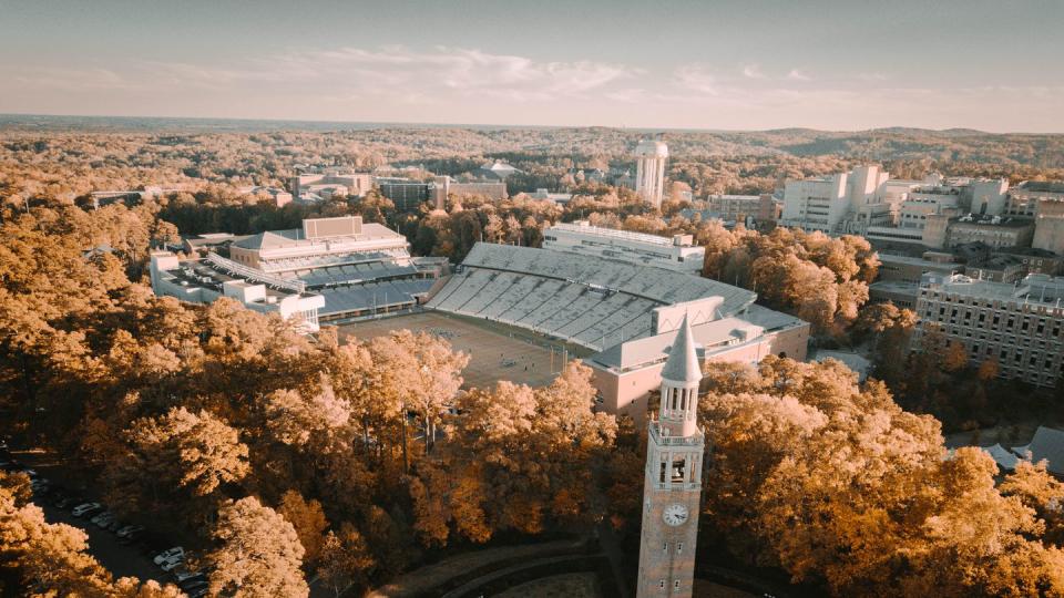 Aerial shot of UNC Campus