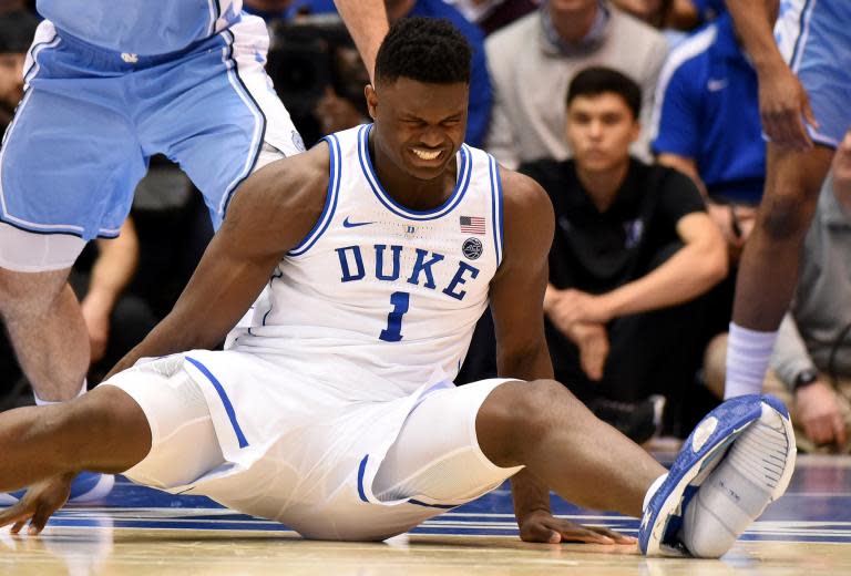 Zion Williamson: Nike open investigation after college basketball sensation dubbed 'the new LeBron' injured as shoe blows out