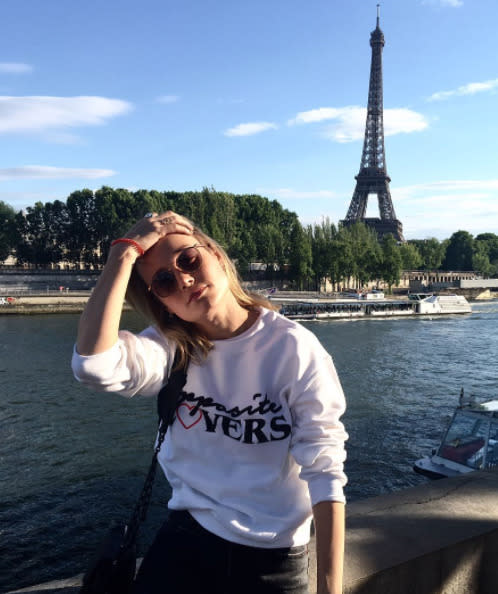 <p>Paris is for … opposite lovers? Oscar winner Brie Larson, who is clearly a Haim fan, enjoyed a trip to the capital city in July for a fashion show, but she also did a cool hair flip with tallest freestanding structure in France as a backdrop. Multitasking is important. (Photo: <a rel="nofollow noopener" href="https://www.instagram.com/p/BWCRXfujYk0/" target="_blank" data-ylk="slk:Brie Larson via Instagram;elm:context_link;itc:0;sec:content-canvas" class="link ">Brie Larson via Instagram</a>) </p>