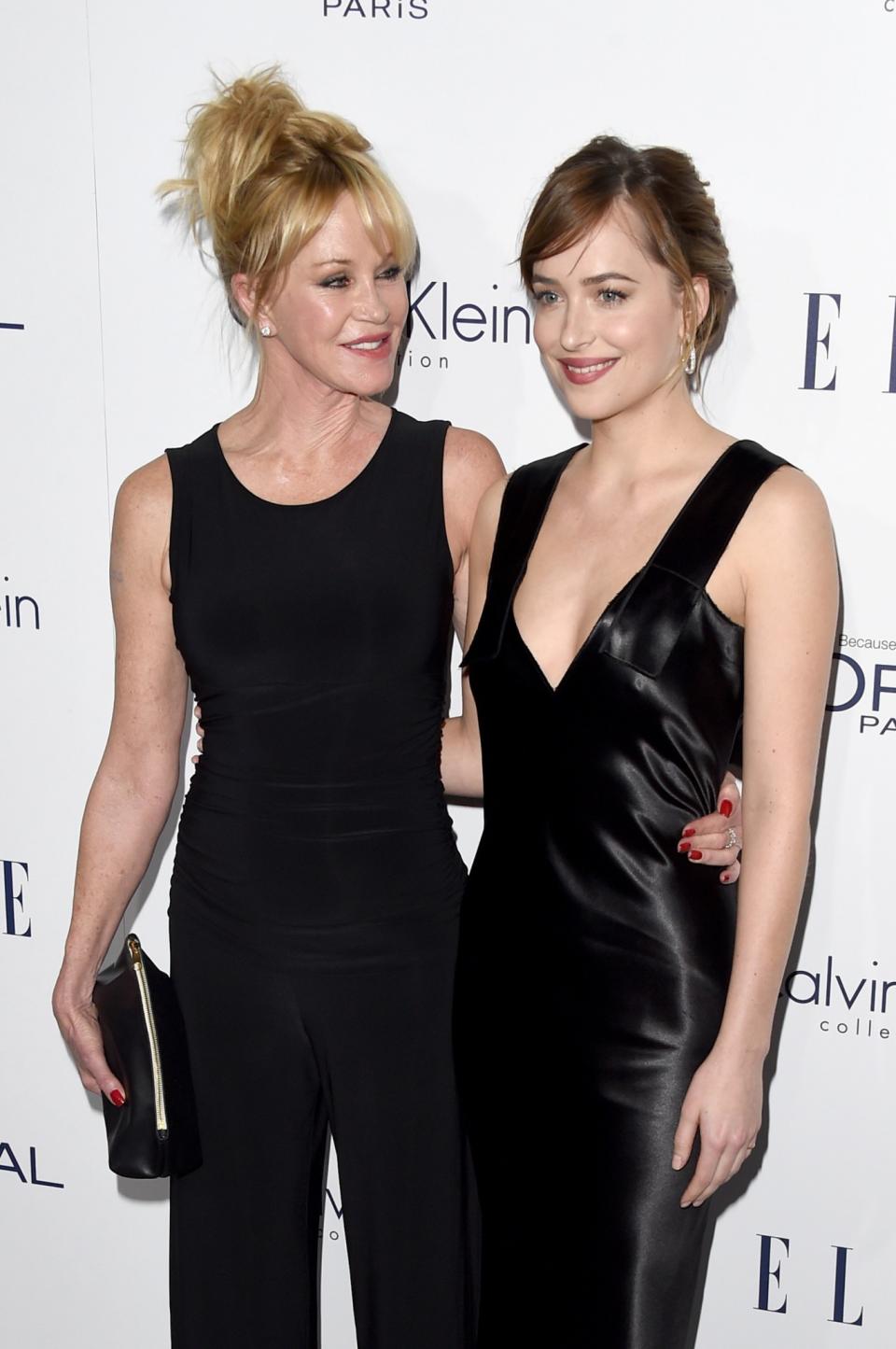 Melania Griffith and Dakota Johnson