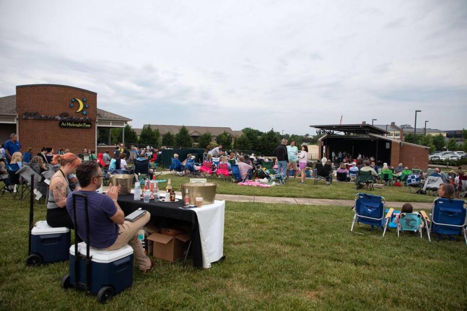 The DiMartino-Osland Jazz Orchestra performed at the weekly Big Band and Jazz performance at the MoonDance Amphitheater in Lexington, Ky., on June 1, 2021.