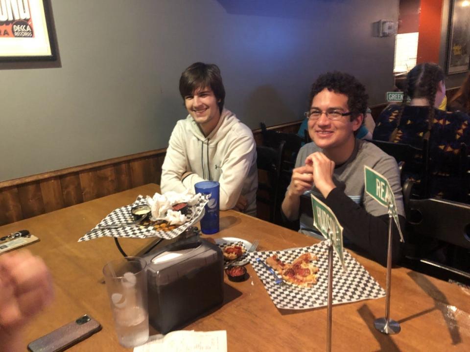Dalton Loewen and Noah Wynne have been playing trivia for several years. They play on the same team as Laura Matlock and Samuel Adame.
