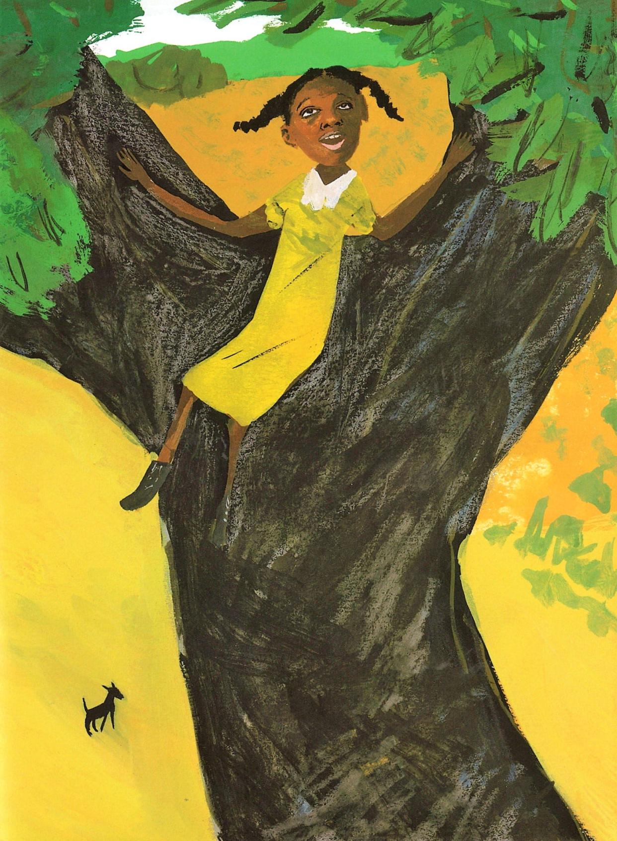 Not just boys can climb trees, as this girl proves in "Keep Climbing, Girls," by Beah E. Richards and illustrated by Greg Christie.