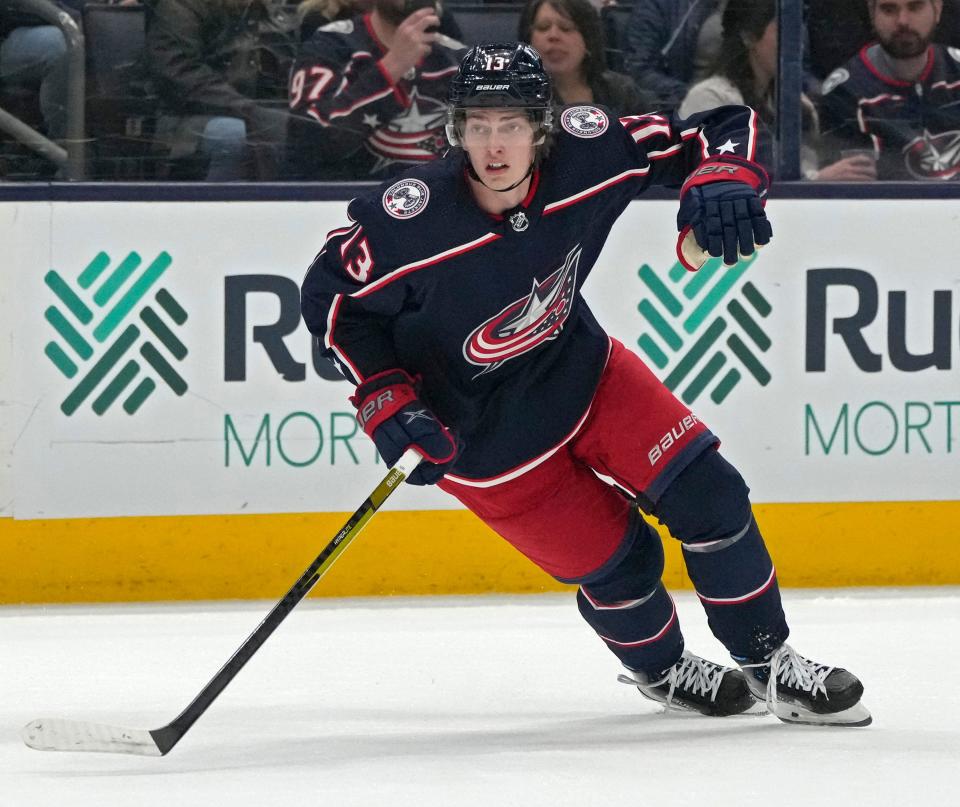 Kent Johnson was the first player the Blue Jackets took in last year's NHL draft, drafting him fifth overall. This year, Columbus owns the sixth pick (via a trade with the Blackhawks) and the No. 12 selection.