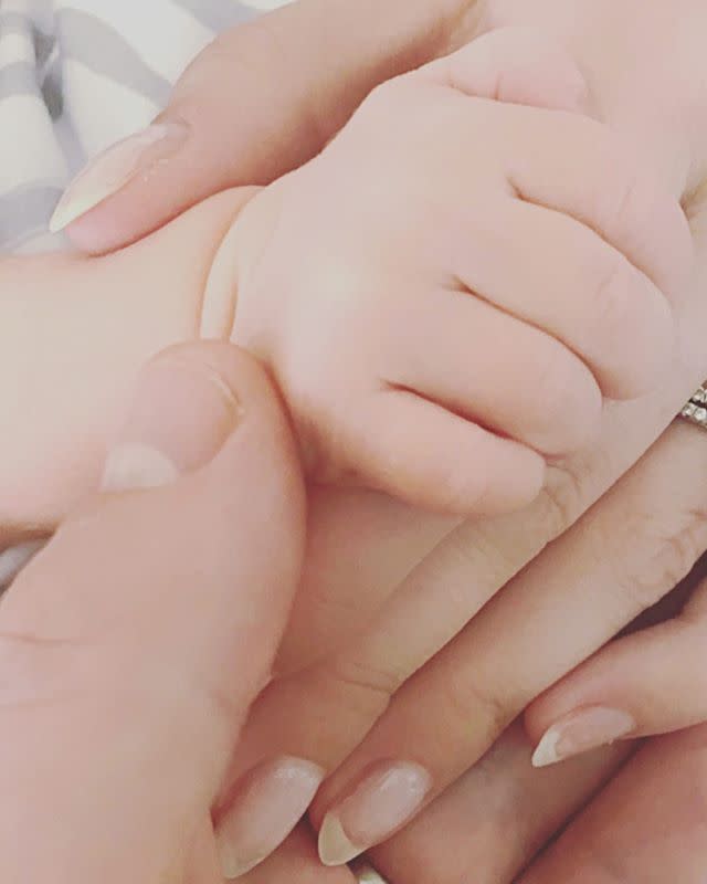 <p>Chris Pratt and Katherine Schwarzenegger have named their baby daughter Lyla, with the newborn's middle name presumably being a nod to Katherine's mum Maria Shriver. </p><p>The couple, who married in June 2019, shared a sweet picture on Instagram showing them holding onto Lyla's tiny hand.</p><p>"We couldn’t be happier," the Hollywood actor wrote on Instagram. "Both mom and baby are doing great. We are extremely blessed. Love Katherine and Chris."</p><p><a href="https://www.instagram.com/p/CDttZcOpOLG/" rel="nofollow noopener" target="_blank" data-ylk="slk:See the original post on Instagram;elm:context_link;itc:0;sec:content-canvas" class="link ">See the original post on Instagram</a></p>