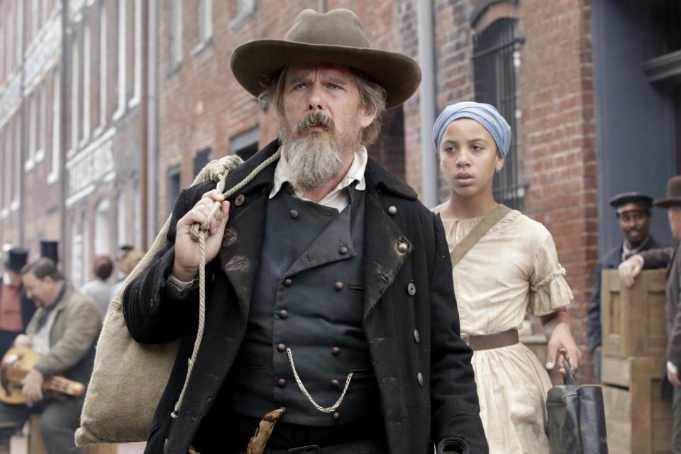 Ethan Hawke as John Brown and Joshua Caleb Johnson as Onion in "The Good Lord Bird."