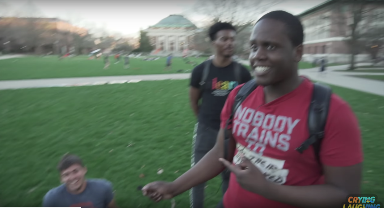 Illinois students exposed a lack of knowledge about black history on their college campus. (Screenshot: YouTube/Exposing White People in Public)