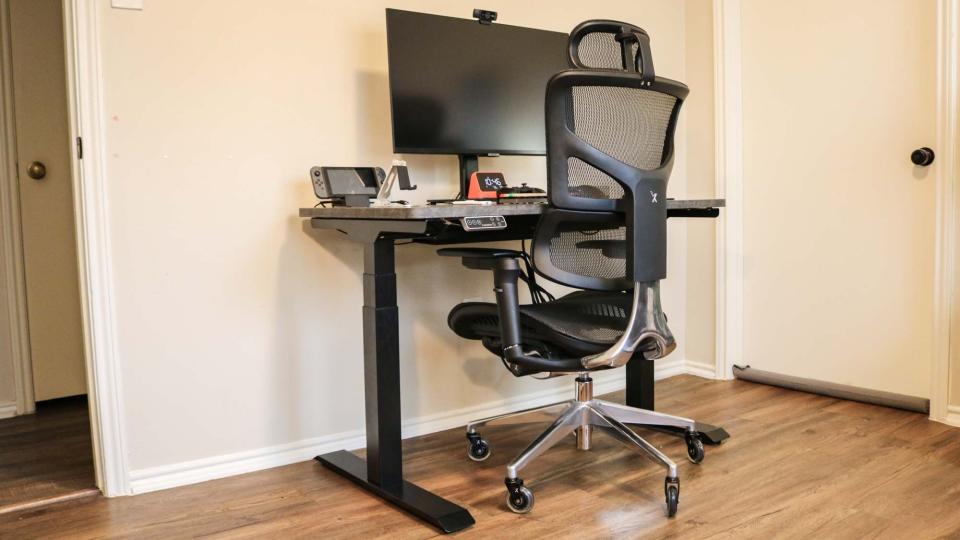 The X-Chair X2 at a standing desk