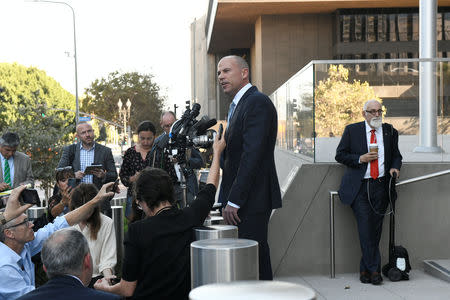 Michael Avenatti, lawyer for adult film actress Stephanie Clifford, also known as Stormy Daniels, speaks to the media outside the U.S. District Court for the Central District of California in Los Angeles, California, U.S. September 24, 2018. REUTERS/Andrew Cullen