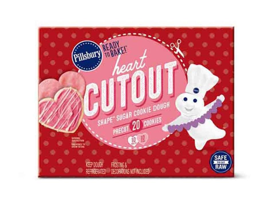 Aldi philsbury cookies dough in red and pink box