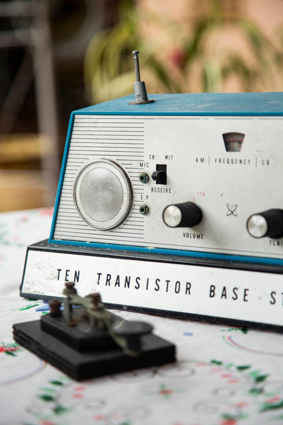 A Ten Transistor Base Station that was the first radio Pedro Labayen got as a child.