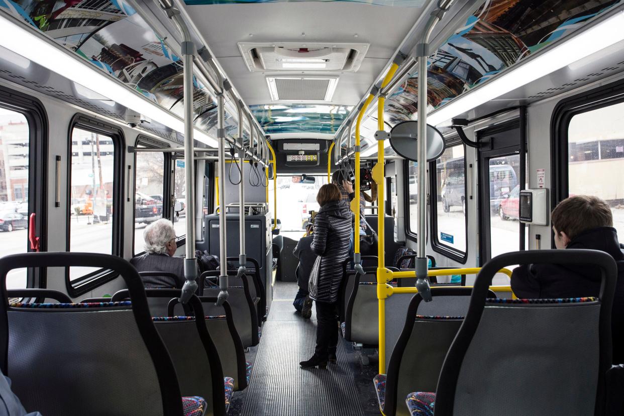 The TARC ZeroBus started test runs along iconic downtown routes in December 2014. The all-electric bus replaced the outdated trolleys with quiet and clean operation. 12/22/14