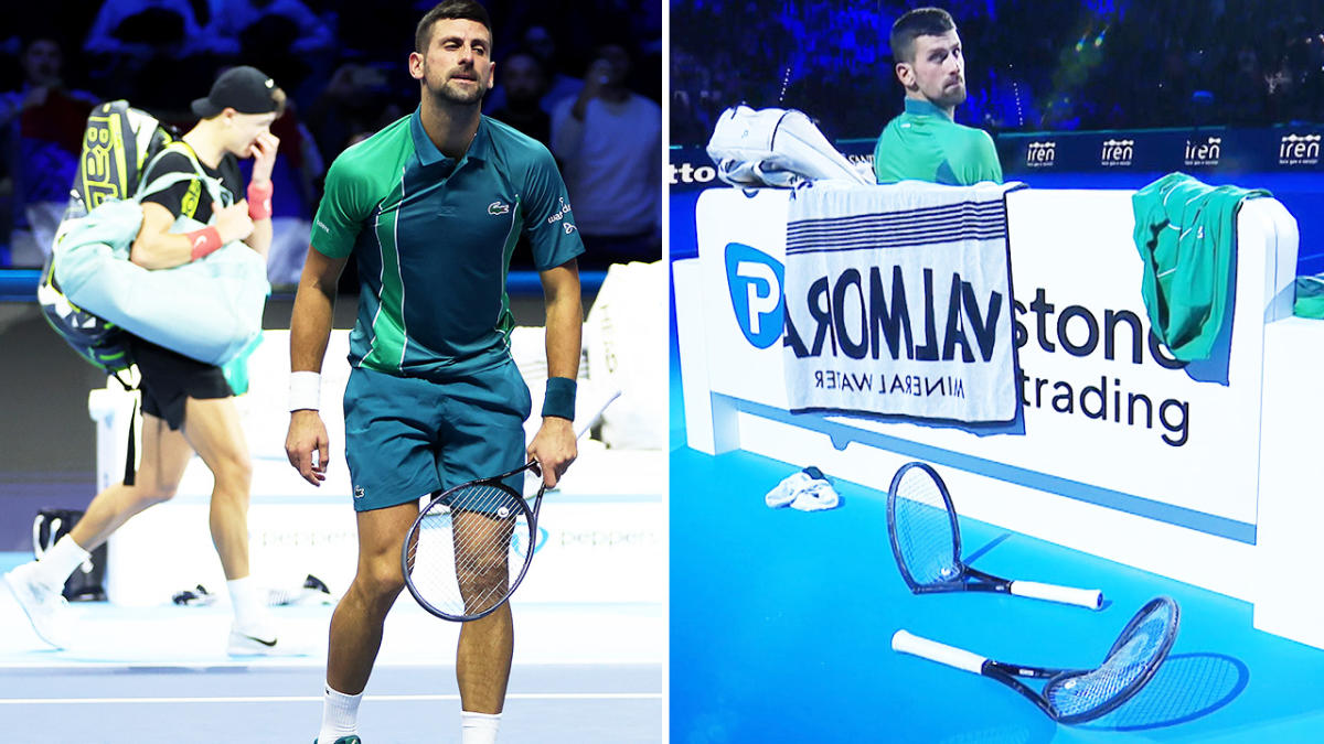 Novak Djokovic in telling confession after racquet-smashing outburst at ATP Finals