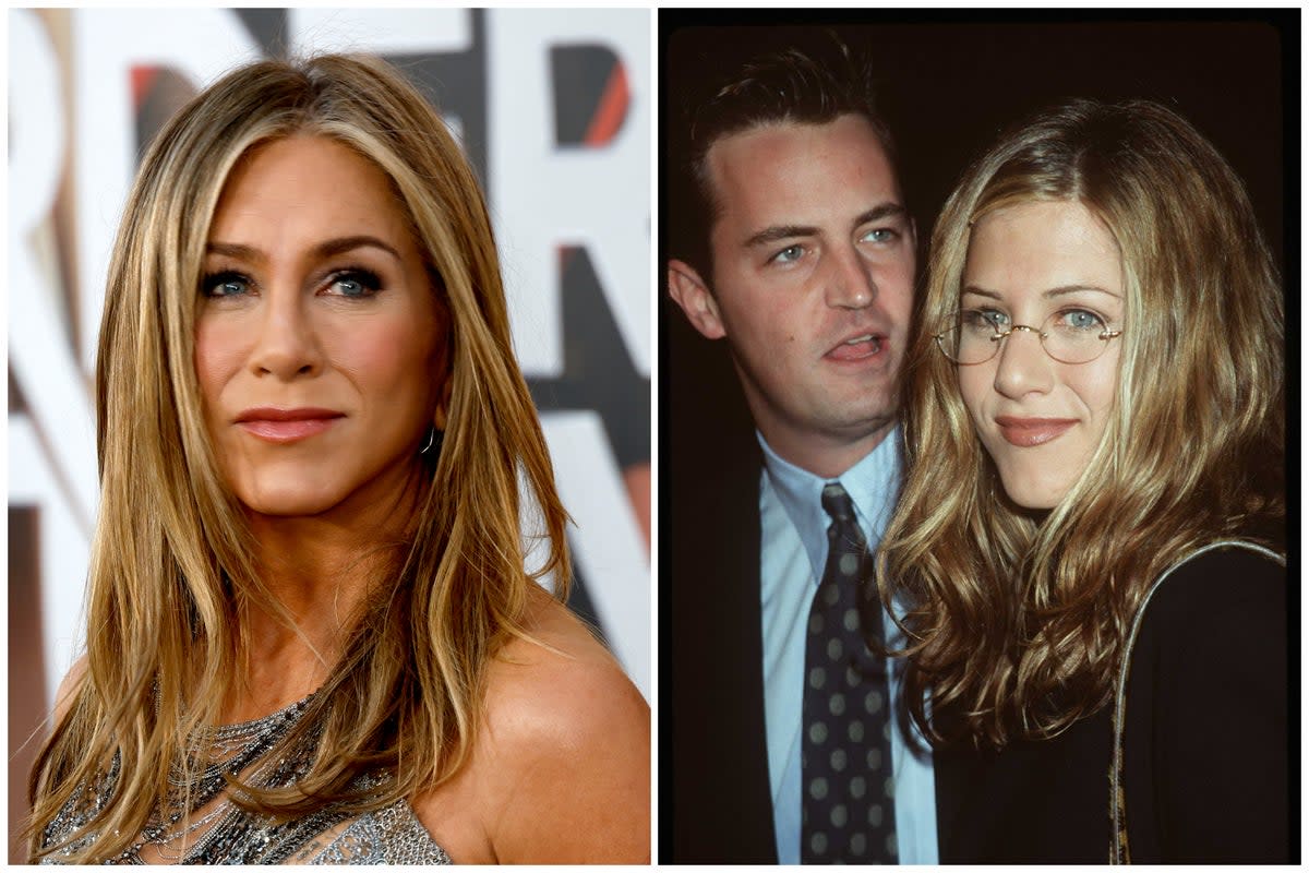 Jennifer Aniston is said to be 'saddened' by abuse allegations against late Friends co-star Matthew Perry (ES Composite)