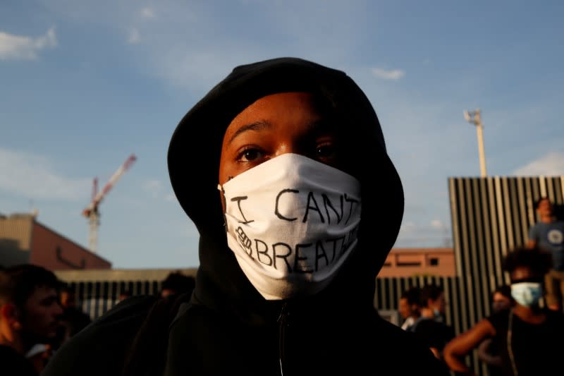 Banned demonstration in Paris in memory of Adama Traore in Paris