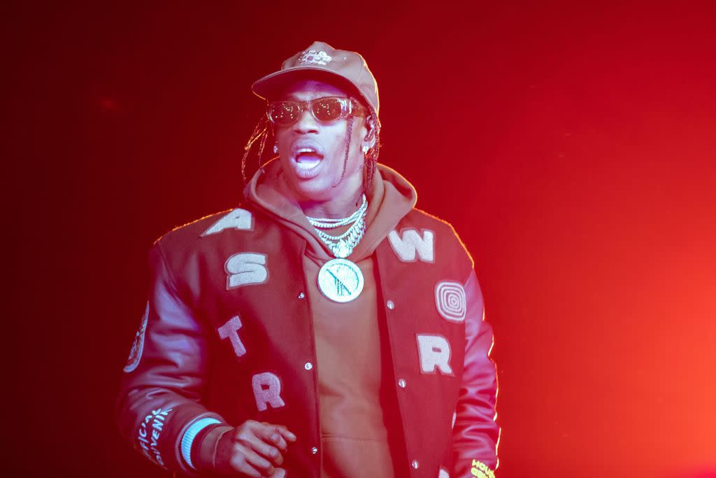 Travis Scott performs at the 2019 edition of his Astroworld Festival. (Photo: Suzanne Cordeiro/AFP via Getty Images)
