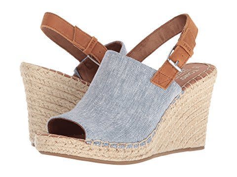 <strong>Sizes</strong>: 5 - 12<br /><a href="https://www.zappos.com/p/toms-monica-blue-chambray-leather/product/8983531/color/725900" target="_blank" rel="noopener noreferrer">Shop them here.</a>