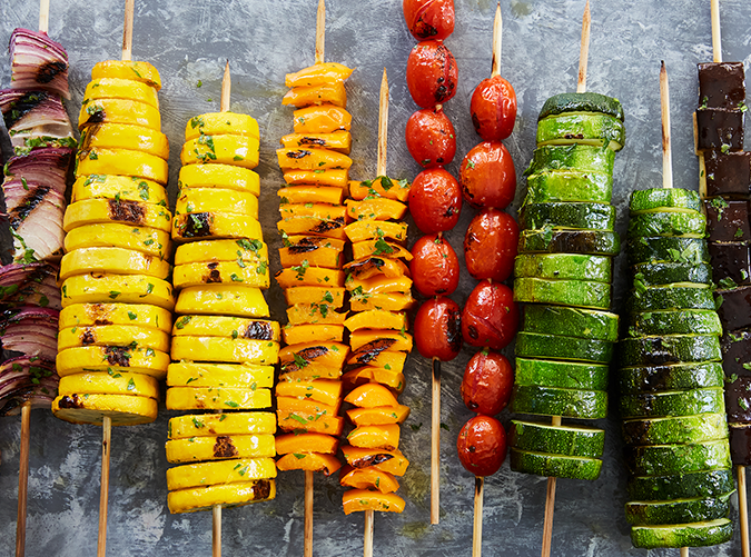 Rainbow Vegetable Skewers