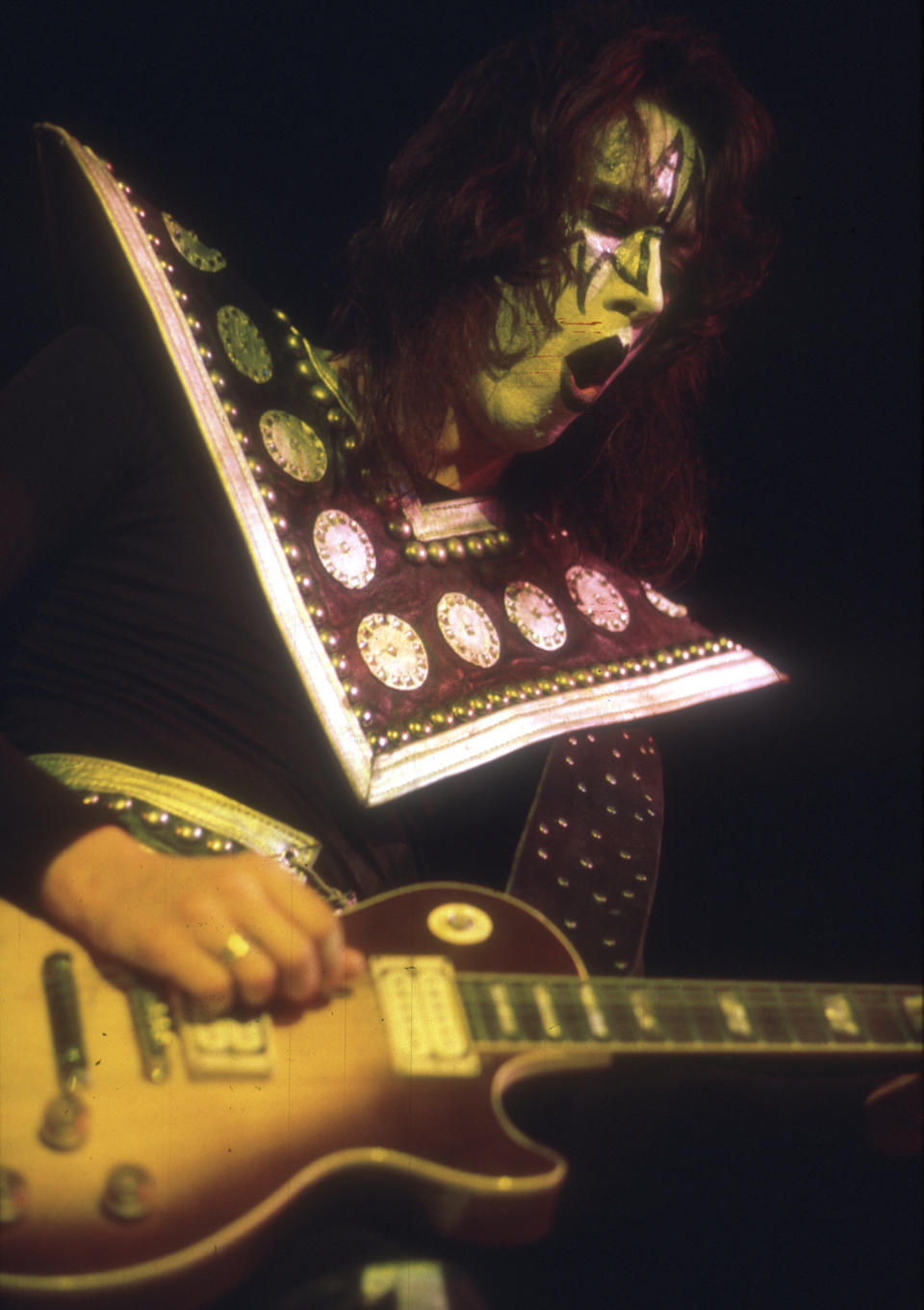 Guitarist Ace "Spaceman" Frehley on May 31, 1974, in Los Angeles. (Photo by Richard Creamer/Michael Ochs Archives/Getty Images) 