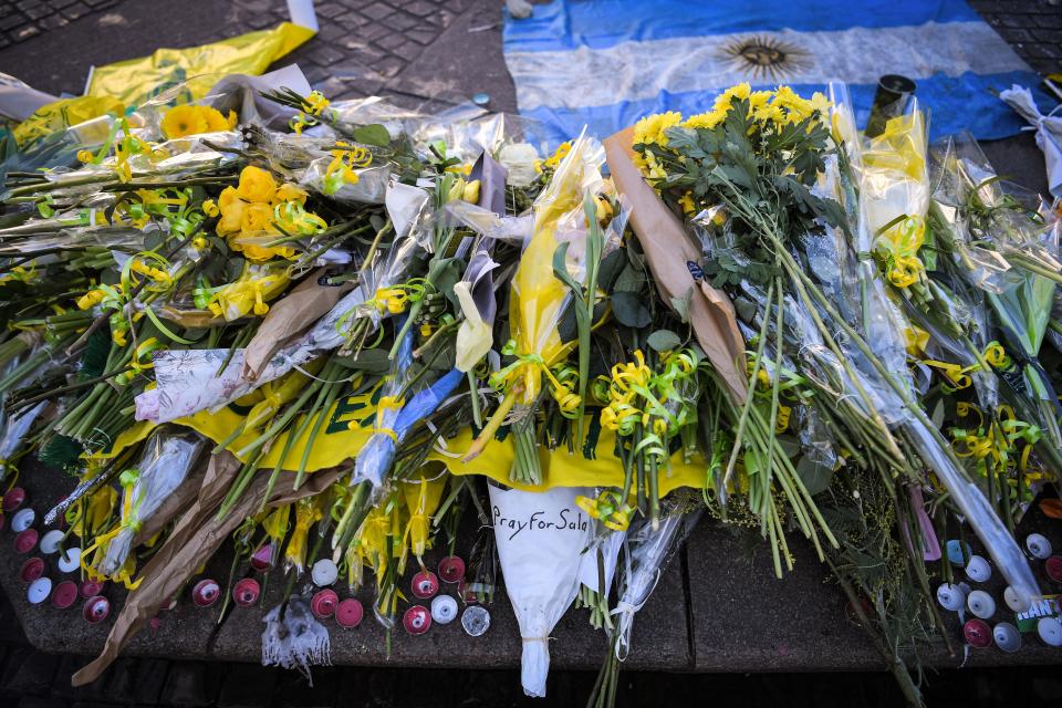 <p>Tributes in Nantes for Emiliano Sala (Getty Images) </p>