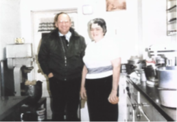 Harvey and Marian on their retirement from Rivulet Hurst Dairy.