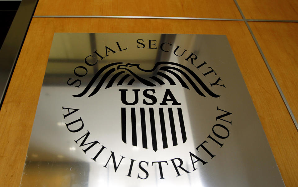 A sign for the Social Security Administration is seen in Los Angeles, Friday, July 29, 2011.  If the debt ceiling currently being debated in Congress does not rise, the government would need to choose what to pay and what not, including benefits like Social Security. (AP Photo/Matt Sayles)