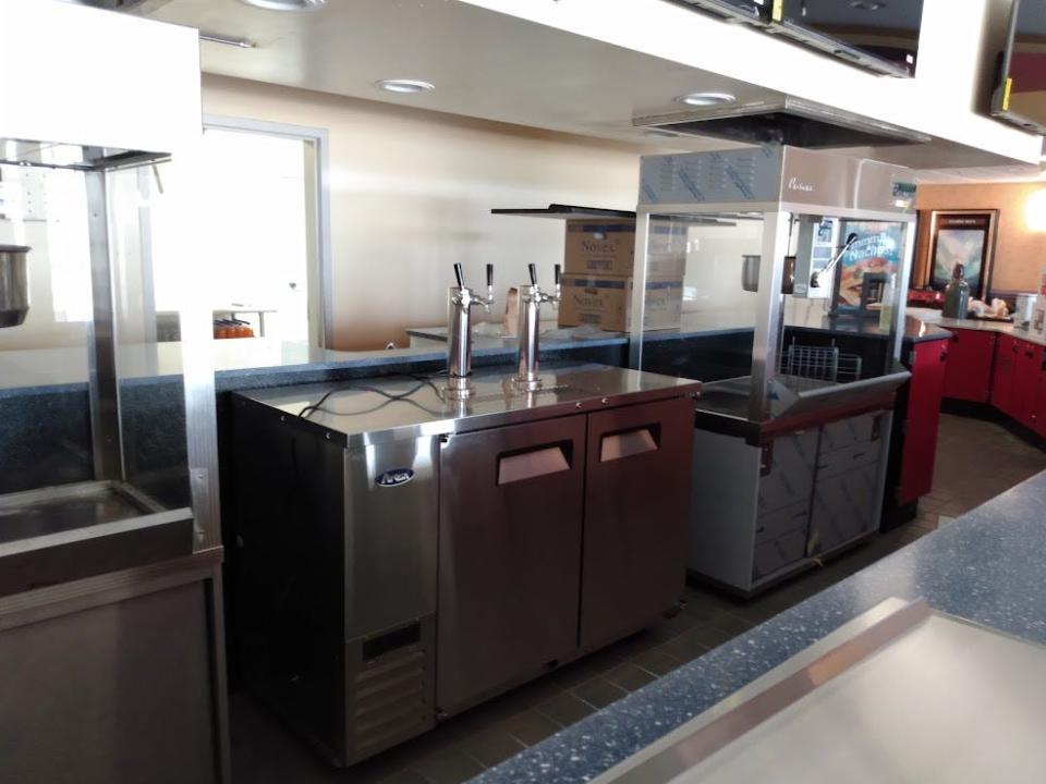 In addition to traditional cinema concessions the new Flowood theater will offer ice cold beer to patrons of age thanks to the installation of a new kegerator.