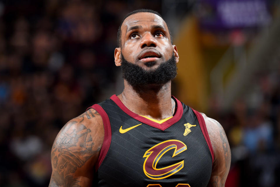 Cleveland Cavaliers superstar LeBron James may have eyes for other NBA teams in free agency. (Getty Images)